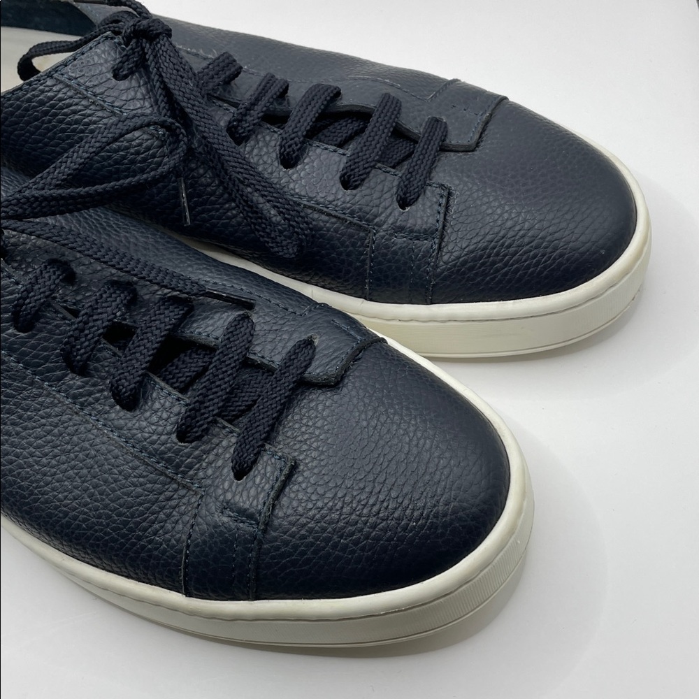 Santoni - Classic Leather Sneakers - Navy - 9.5 - Picture 4 of 10